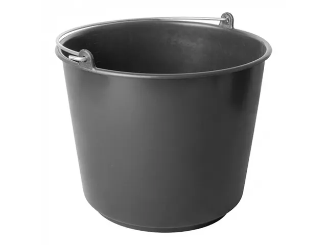 Emmer kunststof zwart 12 Liter