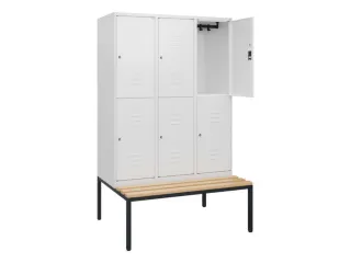 Dubbeldekse dekenkist,HxBxD 1950x1200x815mm,3x2vak.,vak B 400mm - 2