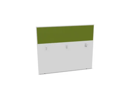 baliepaneel,v. bureau,aanbouw achter,B 1400mm,Bl-wit,BN7048-groen