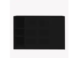 Schuifdeurkast Claudius N 160x120x45cm Zwart Dubbelzijdig