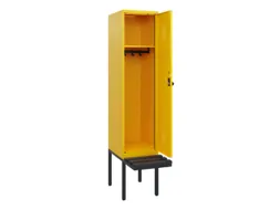 locker met bank,HxBxD 1950x400x815mm,1vak,vak B 400mm,draaigrendel