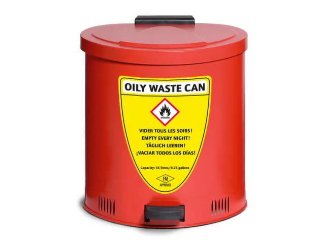 récipient de collecte de chiffons,acier,35l,HxlxP 490x440x450mm