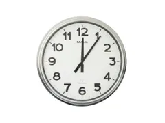 Wandklok MAUL Ride RC Ø61x7.5cm kunststof zilver/wit incl batterij