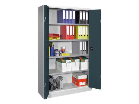 Armoire grand espace à portes pliantes RAL7035 façade RAL7016