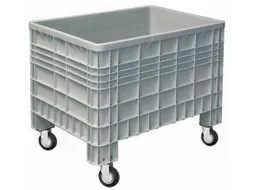 Stapelcontainer Pe Hxbxd 920x1200x800mm 520 Liter 4Wielen Grijs