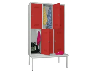 banklocker,dubbeldeks,HxBxD 2150x1200x800mm,RAL7035,front RAL3000 - 1