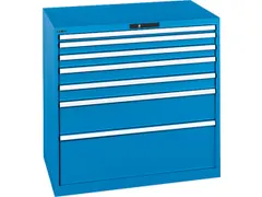 ladekast HxBxD 1000x1023x725mm 7laden Key lock afwerking RAL5012