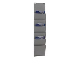 kantoorplanner 6 vakken HxB 900x210mm plank(en) PP antraciet - 2