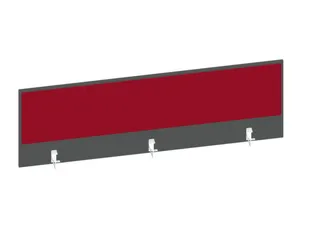 baliepaneel bureau aanbouw achter MS-donkergrijs BN4011-rood 1600mm - 1