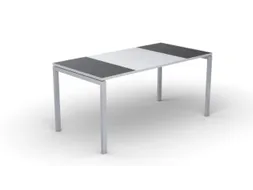 Bureau 750X1600X800Mm Blad Antraciet/wit Rechthoekig 4-Voeten Wit