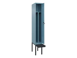 locker met bank,voor scheiding van kleding,HxBxD 2120x300x815mm,1vak - 1