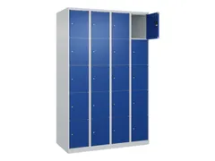 lockerkast,HxBxD 1850x1200x500mm,4x5vakken,vak B 300mm,cil.-slot