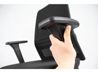Bureaustoel EN1335 Linea Omnia 01 zwart/zwart met 3D armleuning en alu - 6