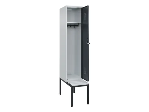 locker met bank,HxBxD 2120x400x815mm,1vak,vak B 400mm,draaigrendel