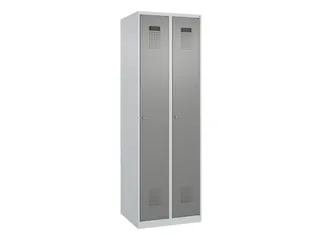 locker,HxBxD 1850x600x500mm,2vak,vak B 300mm,cil.-slot,staand op vloer - 3