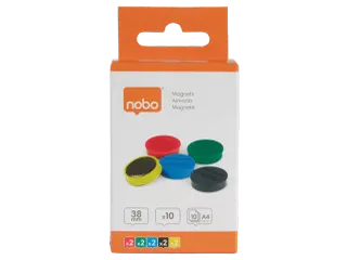 Magneet Nobo 38mm assorti 10st - 9
