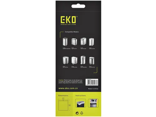 Afvalzak EKO MDPE type D met trekband 55x55cm 18-21 Liter wit