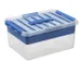 Q-line opbergbox 15L met bakje transparant blauw - 40x30x18cm