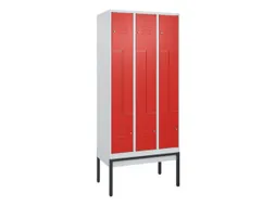 Z-garderobekast,HxBxD 2120x900x500mm,vak B 150/300mm,cil.-slot