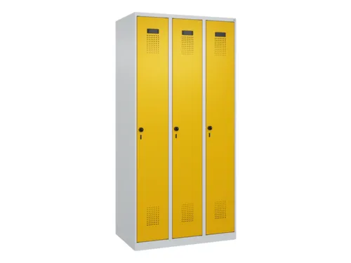locker,HxBxD 1850x900x500mm,3vak,vak B 300mm,draaigrendel