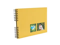 Fotoalb spir 50p Zw 32x22cm MILANO Geel