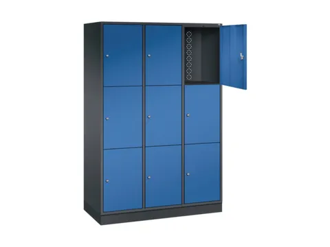 grootvolume-lockersysteem,HxBxD 1950x1220x500mm,3x3vakken,cil.-slot