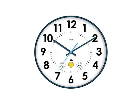 Horloge murale CEP Orium 35 cm avec capteur de CO2 pour un climat int
