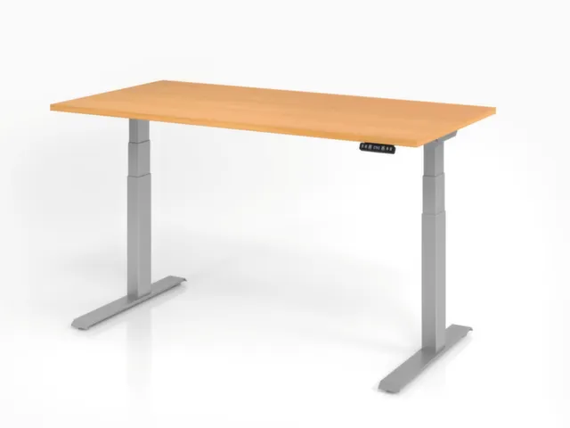 bureau assis-debout à régl. de haut. élec. HxlxP 640-1290x1600x800m