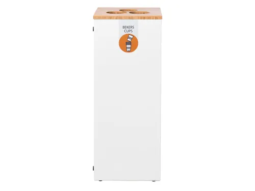 Afvalinzamelingsunit Lune Paxa Medium Bekerbak 34 Liter Wit Bamboe