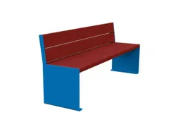 zitbank,B 1200mm,3latten,hout-zitting Mahonie,zitting H 450mm