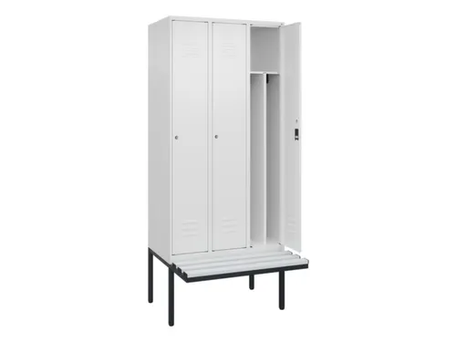 locker voor scheiding van kleding,HxBxD 2120x900x815mm,3vak