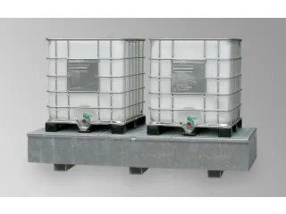 Opvangbak 2x Ibc Opvangvol. 1000l Staal 485x 2680x 1300mm Verzinkt - 2