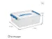 Q-line opbergbox 10L transparant blauw - 40x30x11cm