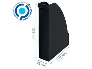 Tijdschriftcassette Leitz recycle A4 zwart - 4