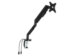 Enkele Monitorarm 1 Scherm Met Usb Poorten Zwart