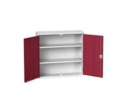 wandkast 1000x1050x350mm 2xStalen bodem sokkel Ral 7035 front Ral 3004