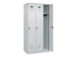 locker,HxBxD 1850x900x500mm,3vak,vak B 300mm,draaigrendel - 2