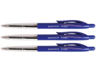 Balpen Quantore drukknop blauw medium - 1