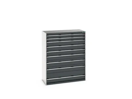 ladekast HxBxD 1600x1300x650mm 9laden RAL7035 front RAL7016