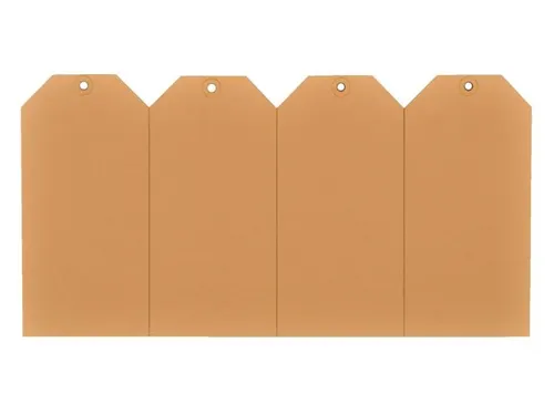 Verzendlabel 38x80mm Chamois Versterkt Oogje