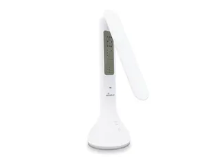 MROS502 Bureaulamp compact Wit met tijd, datum en temperatuur display - 1