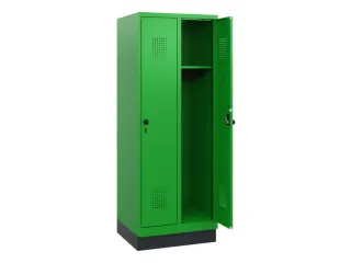 schoollocker,HxBxD 1630x600x500mm,2vak,vak B 300mm,draaigrendel,sokkel - 1