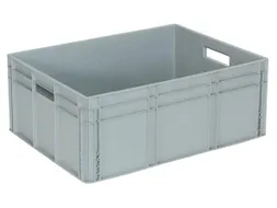 Euronorm Maxi-Containers 130 liter 320x800x600mm Pp Open Grepen Grijs