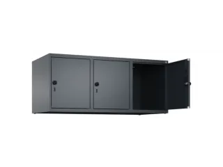 opzetkast,v. locker,3vak.,vak B 400mm,HxBxD 500x1200x500mm,vleugeldeur - 2