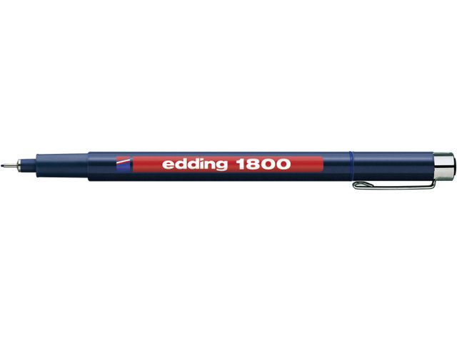 Edding e-1800 0.3mm precisie fineliner blauw | EddingMarker.nl