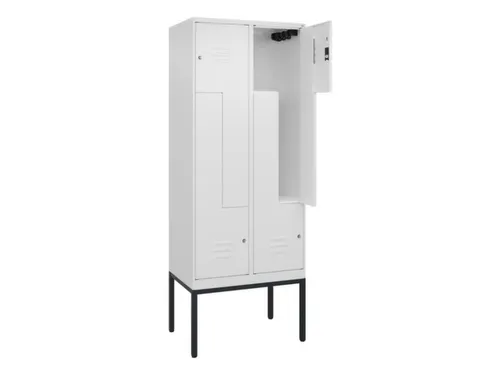 Z-garderobekast,HxBxD 2120x800x500mm,vak B 200/400mm,cil.-slot