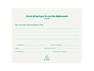 Carnet Suivi des déplacements - 1
