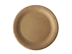 Papstar Pure Bord rond 23cm FSC karton bruin 50 stuks