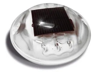 wegdekreflector op zonne-energie,HxØ 25x116mm,polycarbonaat,wit - 1