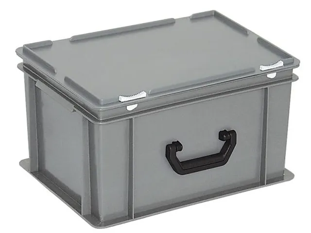 Euronorm Koffer Pe Hxlxb 230x400x300mm 21l 1 Handgreep Grijs